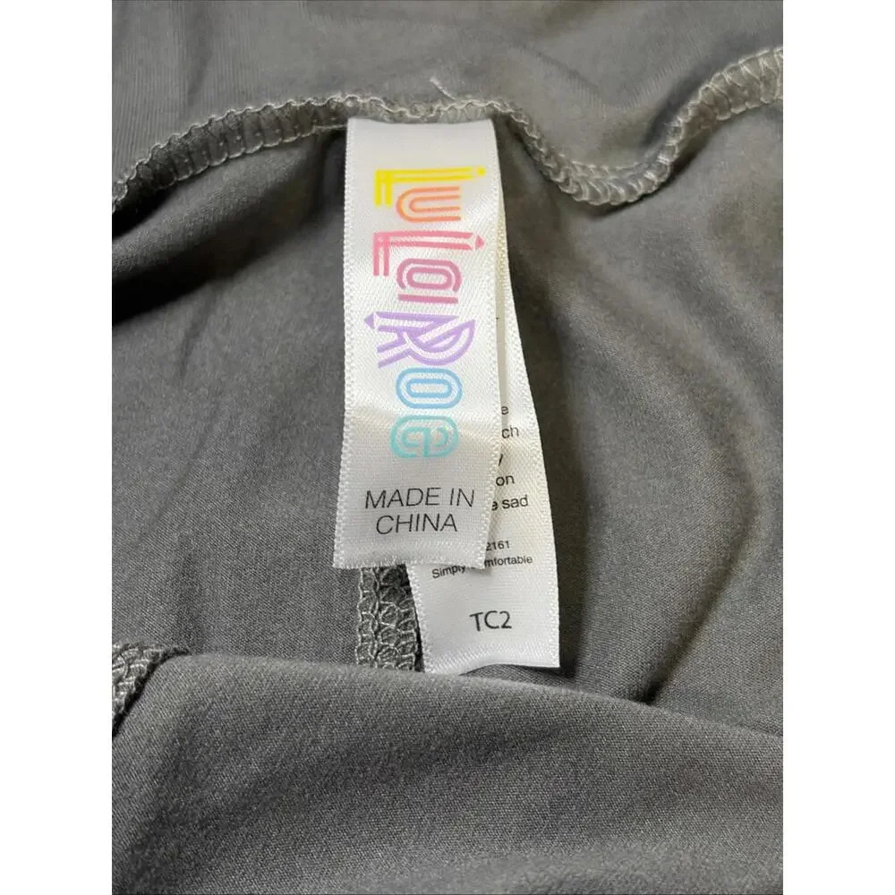 New LuLaRoe Tall & Curvy 2 Solid Graphite Grey Leggings Women’s Size 20-26 NWOT - Picture 3 of 4